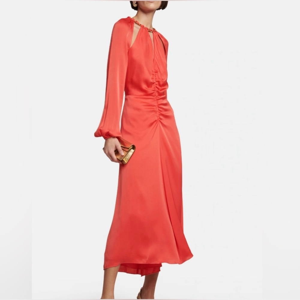 NWT Veronica Beard Fayla Chain Detail Long Sleeve Dress
